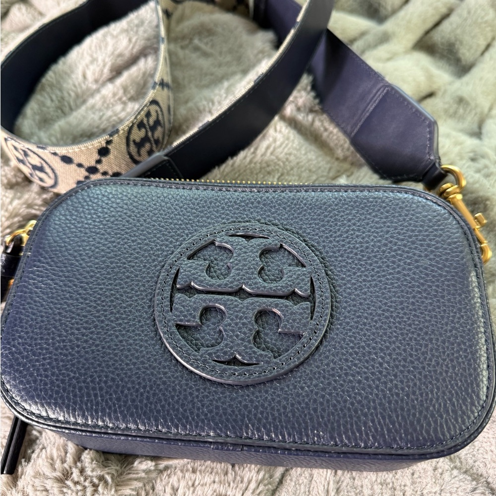 Tory Burch Mini Miller Navy Crossbody Bag